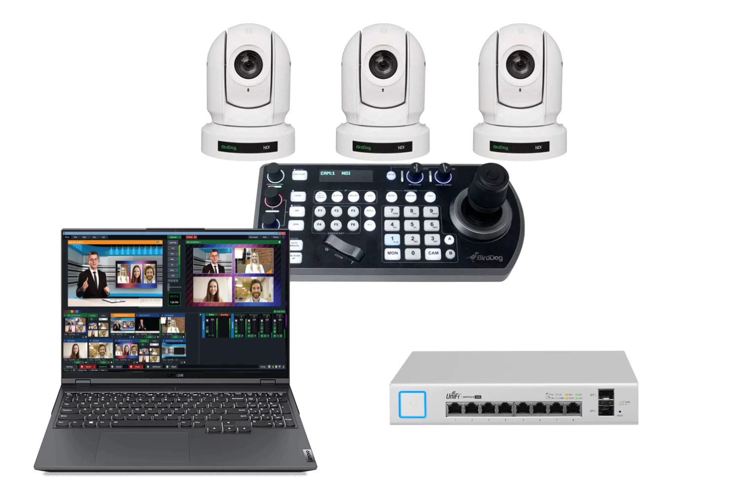 Streaming-transparent ptz camera kit